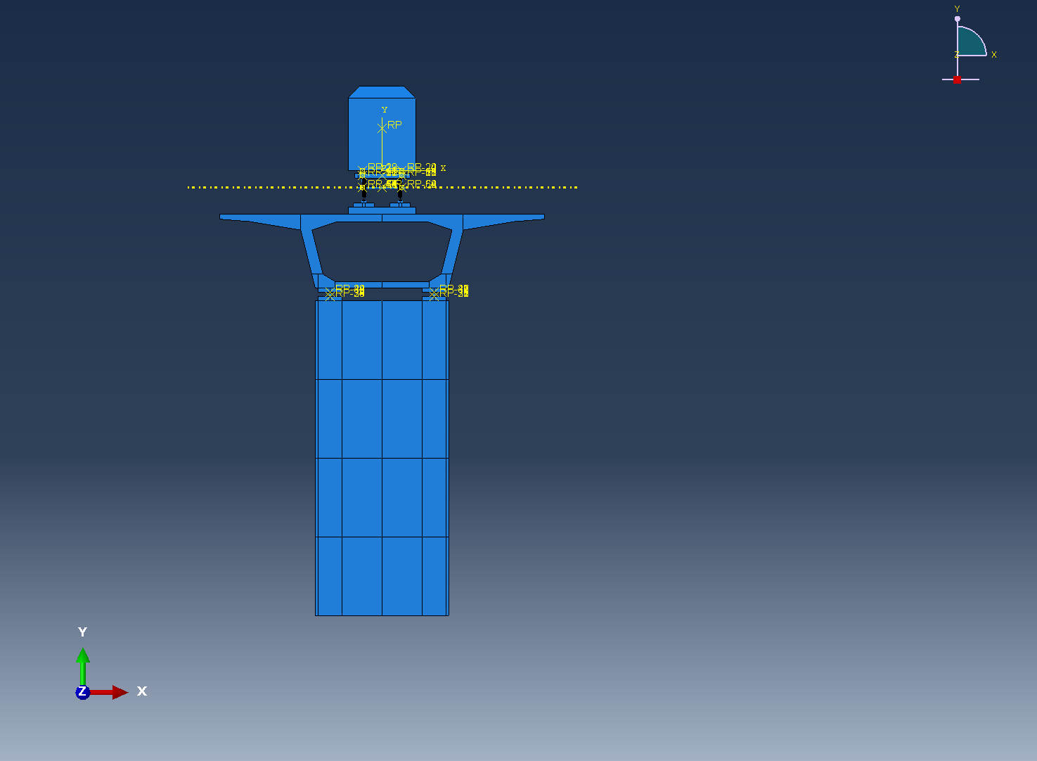 Abaqus车轨桥耦合模型的图2